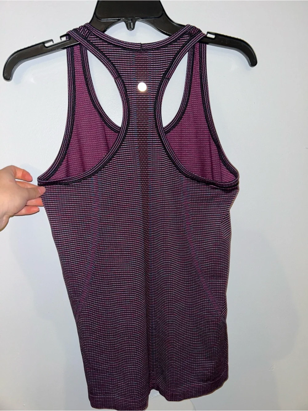 lululemon athletica Purple Striped Racerback Tank